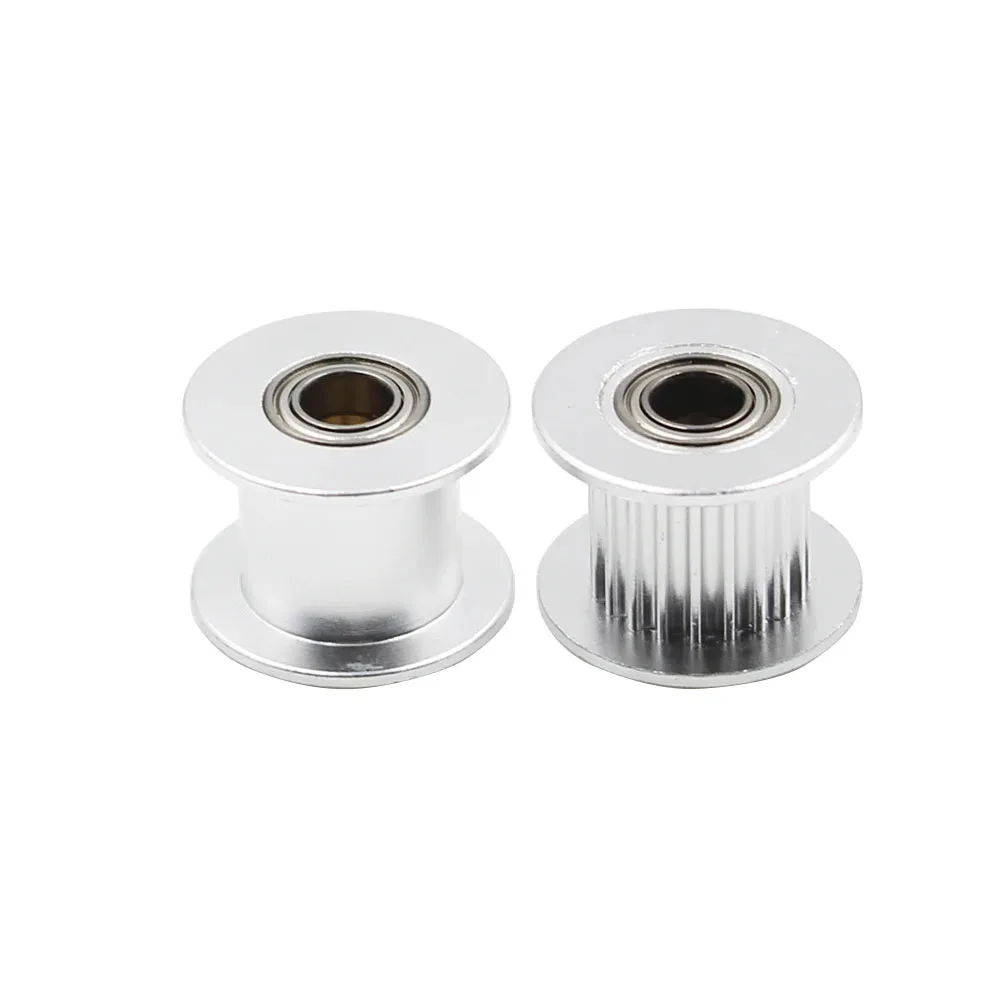 1Pcs GT2 10mm  Pulley 20 Without OR With Teeth, Idle Pulley 20Teeth Timing Gear Bore 5MM For GT2 belt Width 10MM For 3D Printer