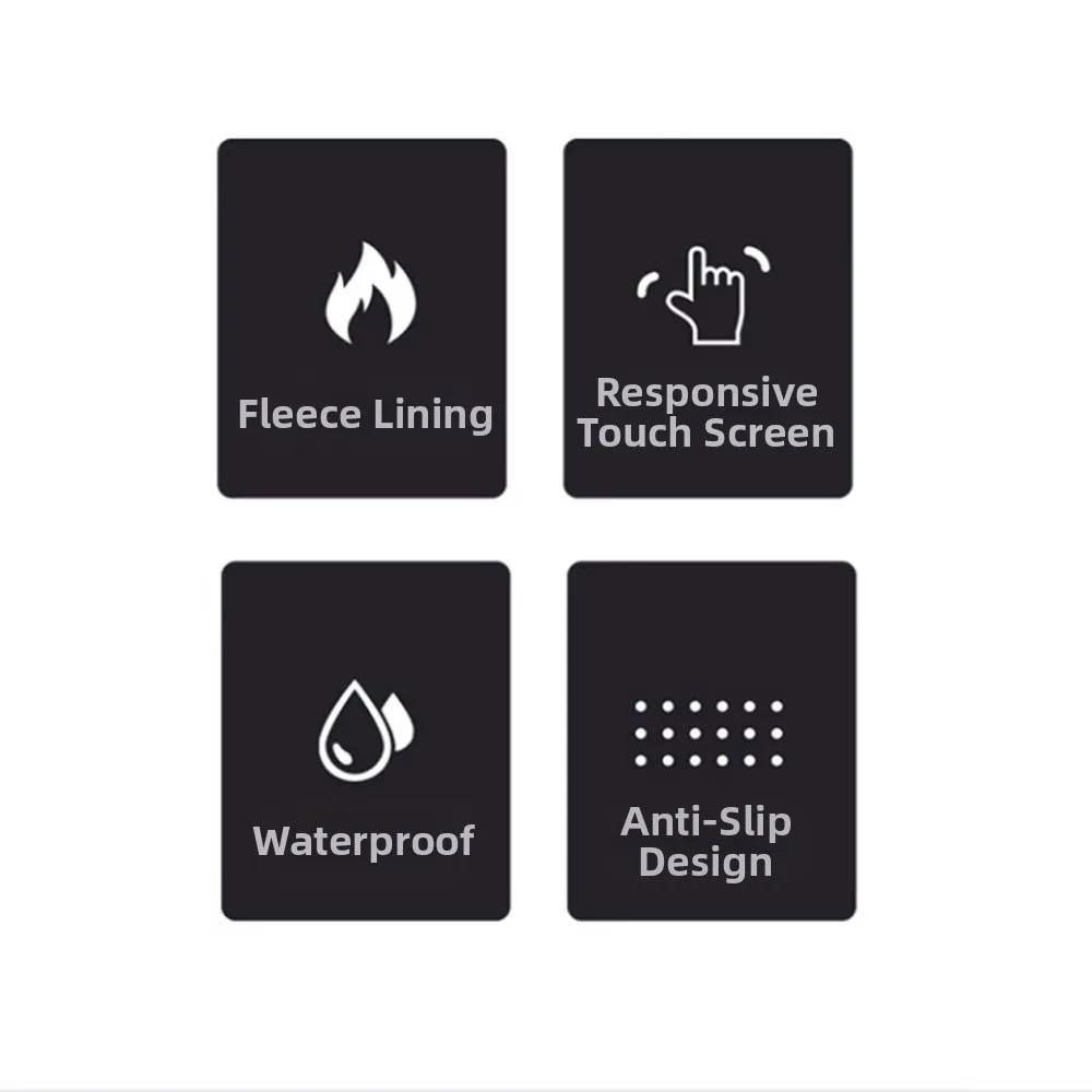 Soft Anti-cold Gloves Touch Screen Anti-splash Water Thickened Gloves Korean Style Letter Decoration Winter Finger Mittens