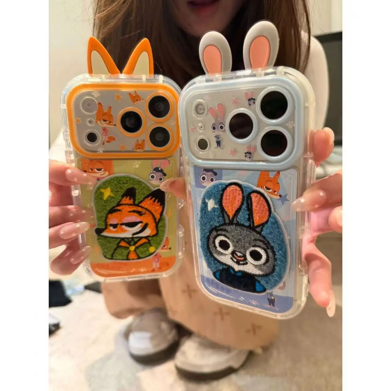 

Fun Cute Zootopia Nick Judy For iPhone 17 Pro Apple 16 Pro Phone Case 15 Protective Cover Cartoon Character Design