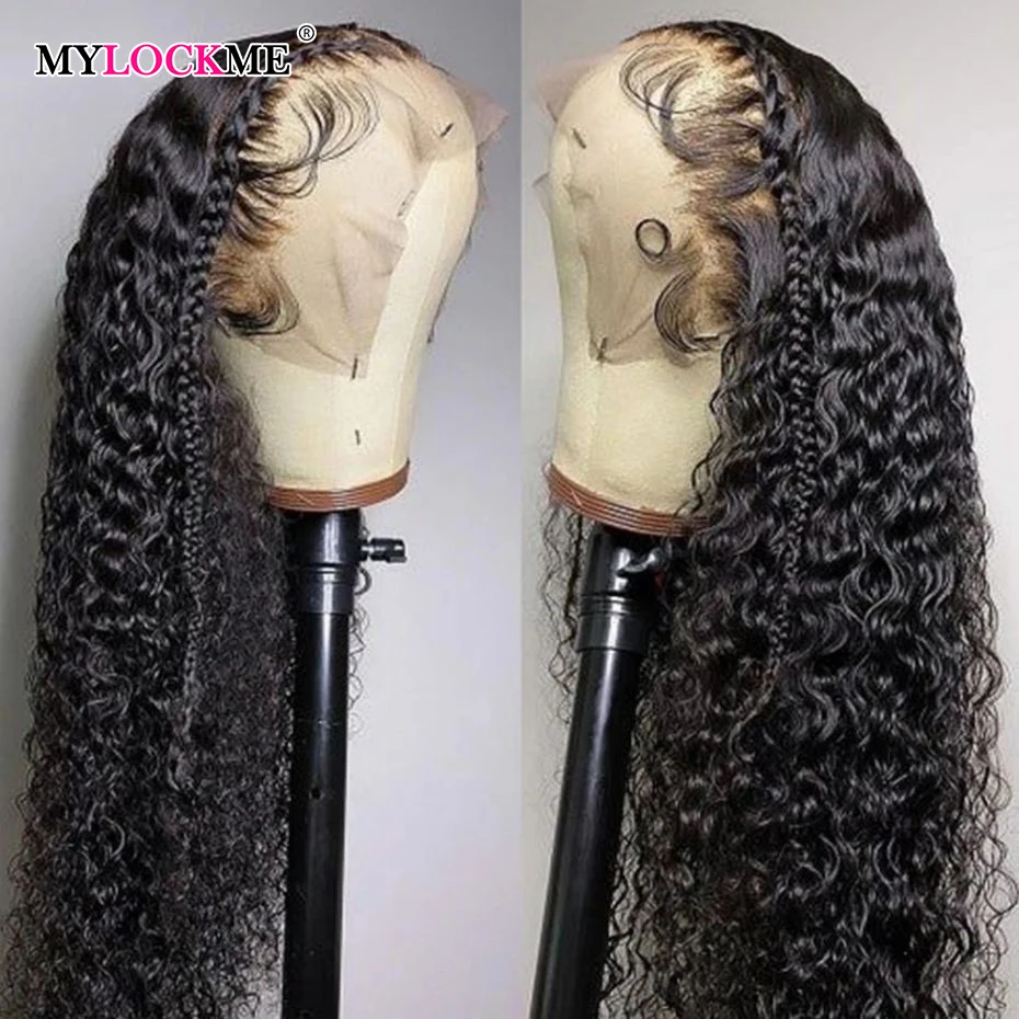 

30Inch Deep Wave 13x4 13x6 Lace Frontal Wig Human Hair Brazilian Curly Front Hair Wig 4x4 Lace Closure Wig Pre Plucked For Women