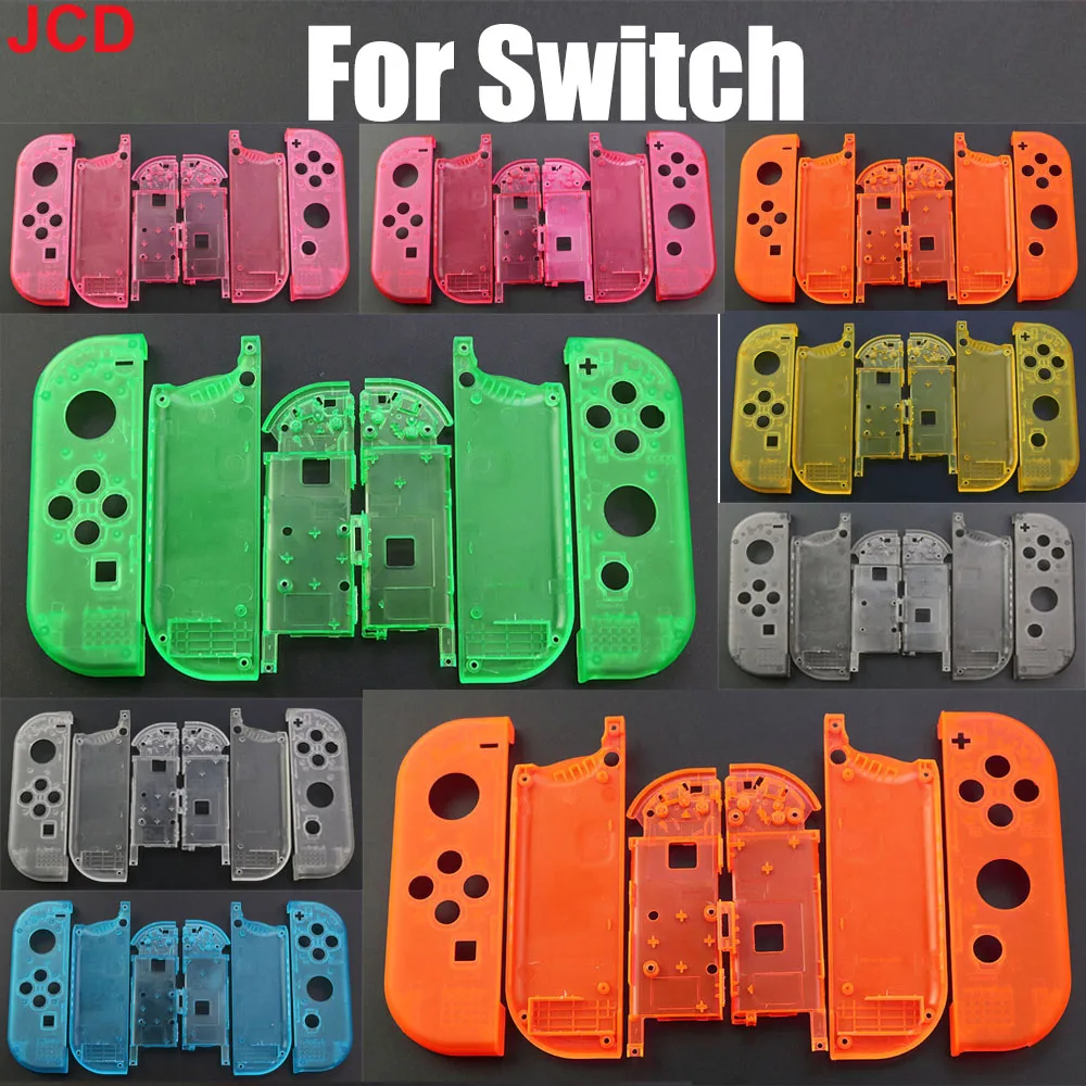 

JCD 1pcs Plastic transparent Replacement Repair Kit DIY Case Cover Housing Shell For Switch JoyCon NS NX Controller