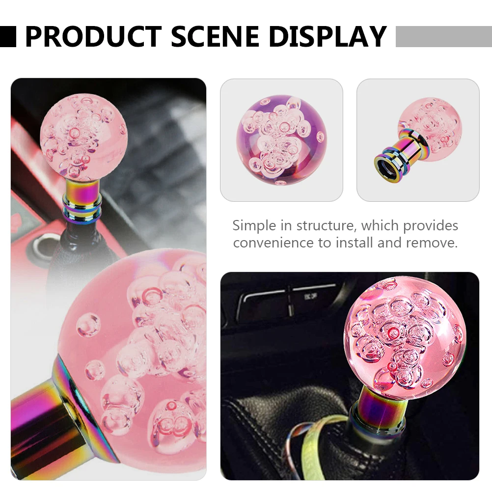

Gear Knob Premium Durable Crystal Easy Install Universal Fit Auto Gear Shifter Replacement Car Accessories Lever