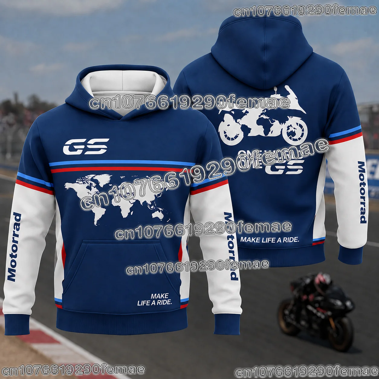 New GS Adventure Motorrad Hoodie for Motorcycle Fans Outdoor Motorbike Riding Long Sleeve Casual Comfortable Pullover Sweatshirt