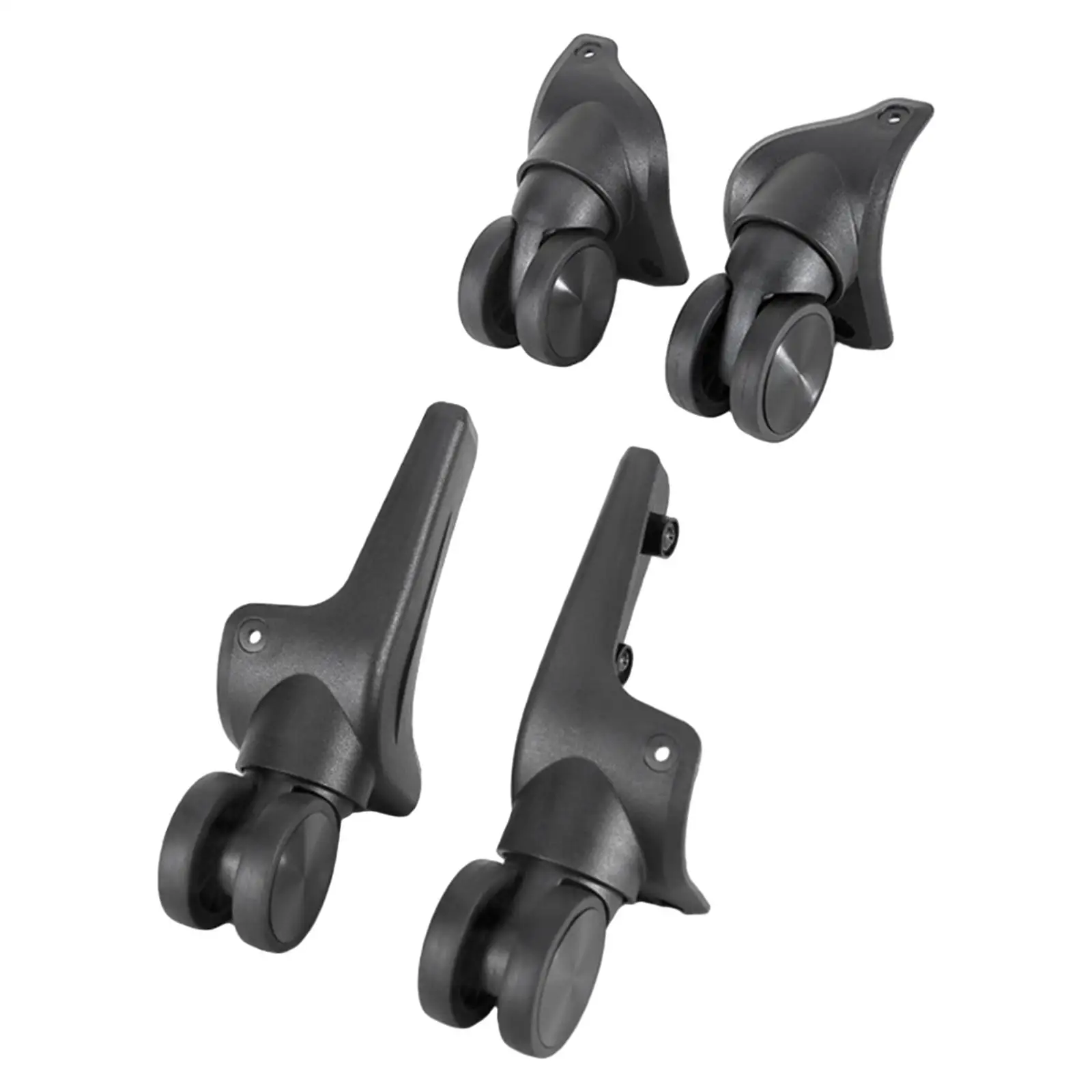 4 Pieces Replacement Luggage Suitcase Wheels Black Flexible Luggage Accessories Swivel Wheels Replacement Suitcase Caster Wheels