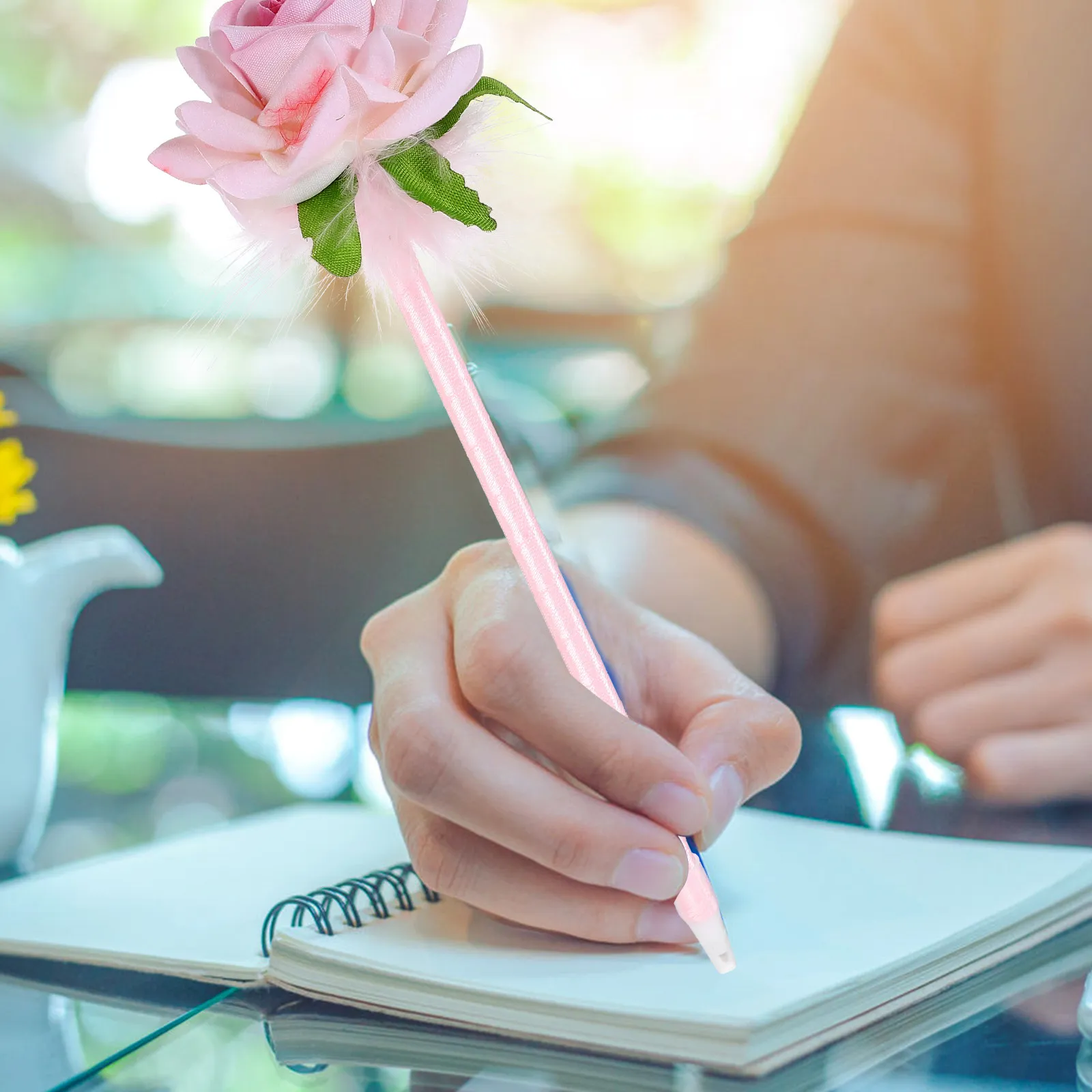 

2Pcs Cute Flower Shaped Ballpoint Pens Pens Smooth Writing Office School Supplies Cute Stationery Items