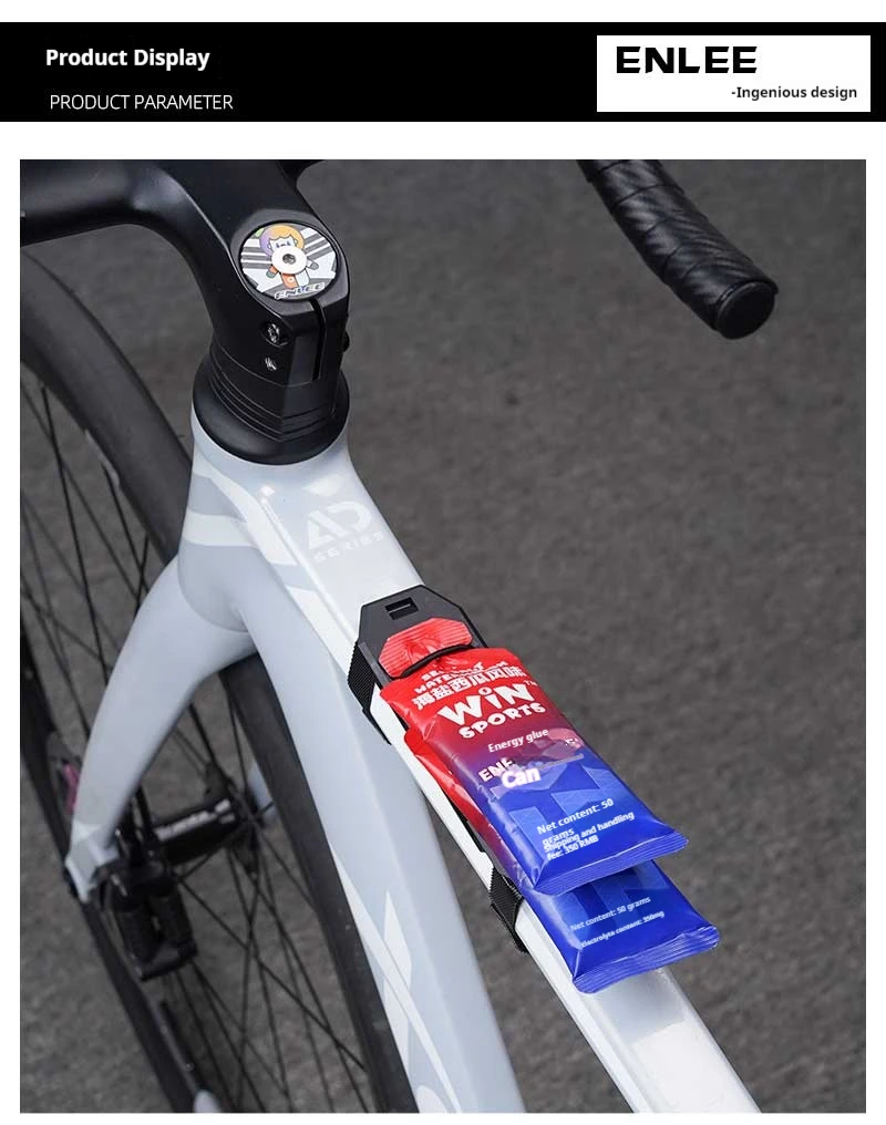 ENLEE Fahrrad-Energiegel-Halter, Aufbewahrungsbox für Rennräder und Mountainbikes, Energieriegel-Halter mit elastischer Schnalle, Fahrradzubehör – Detail 12
