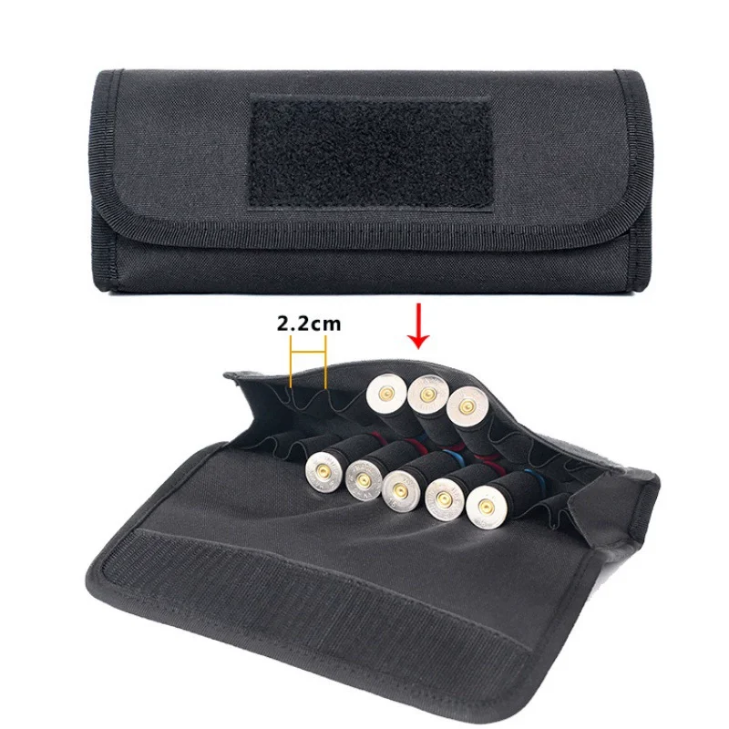 18 Round Tactical Shell Holder Ammo Bag 12/20 Gauge Shotgun Cartridges Bullet Pouch Hunting Shooting  Molle Waist Bag