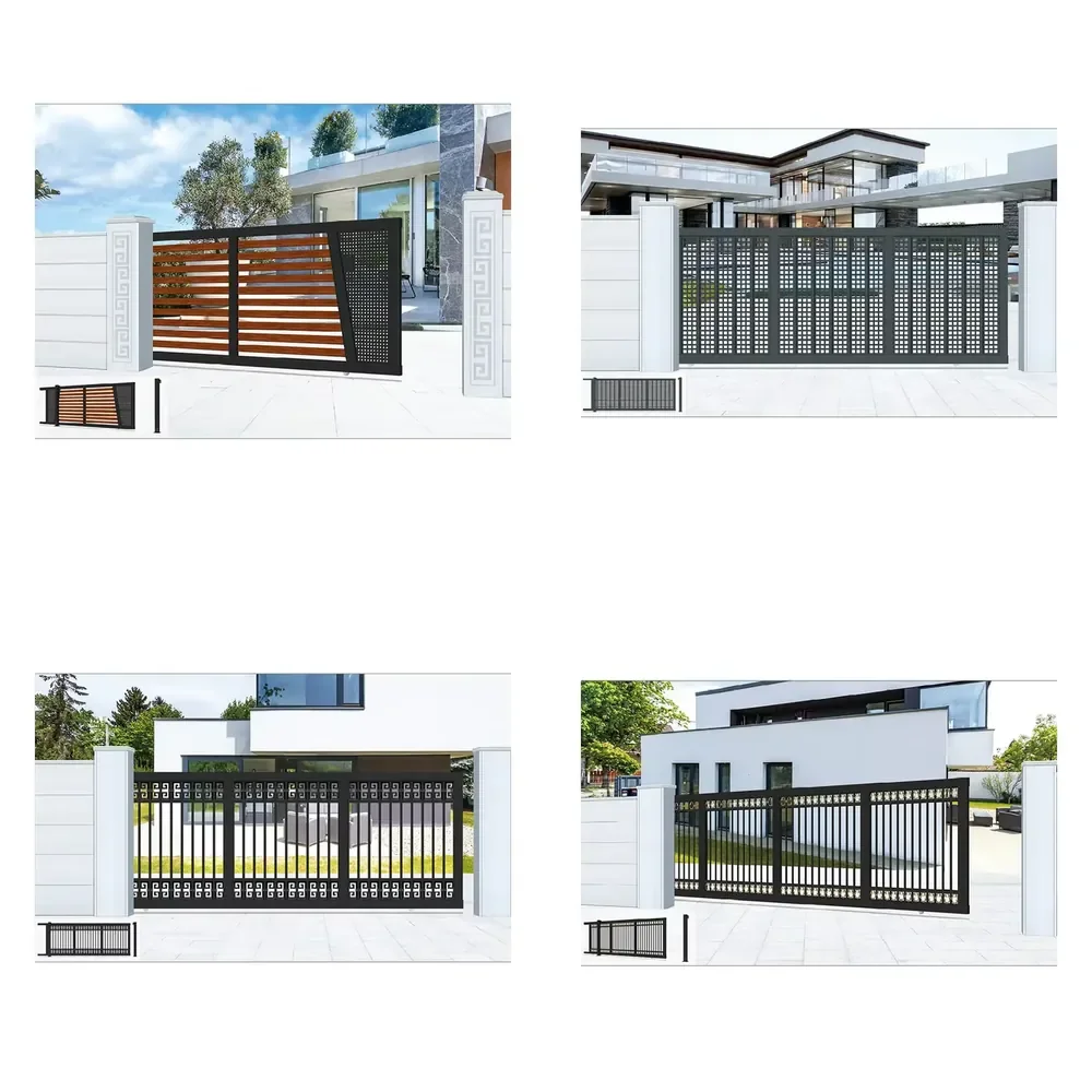 2026 High Quality Customize Aluminum Entrance Gates Automatic Driveway Sliding Gate for Garden