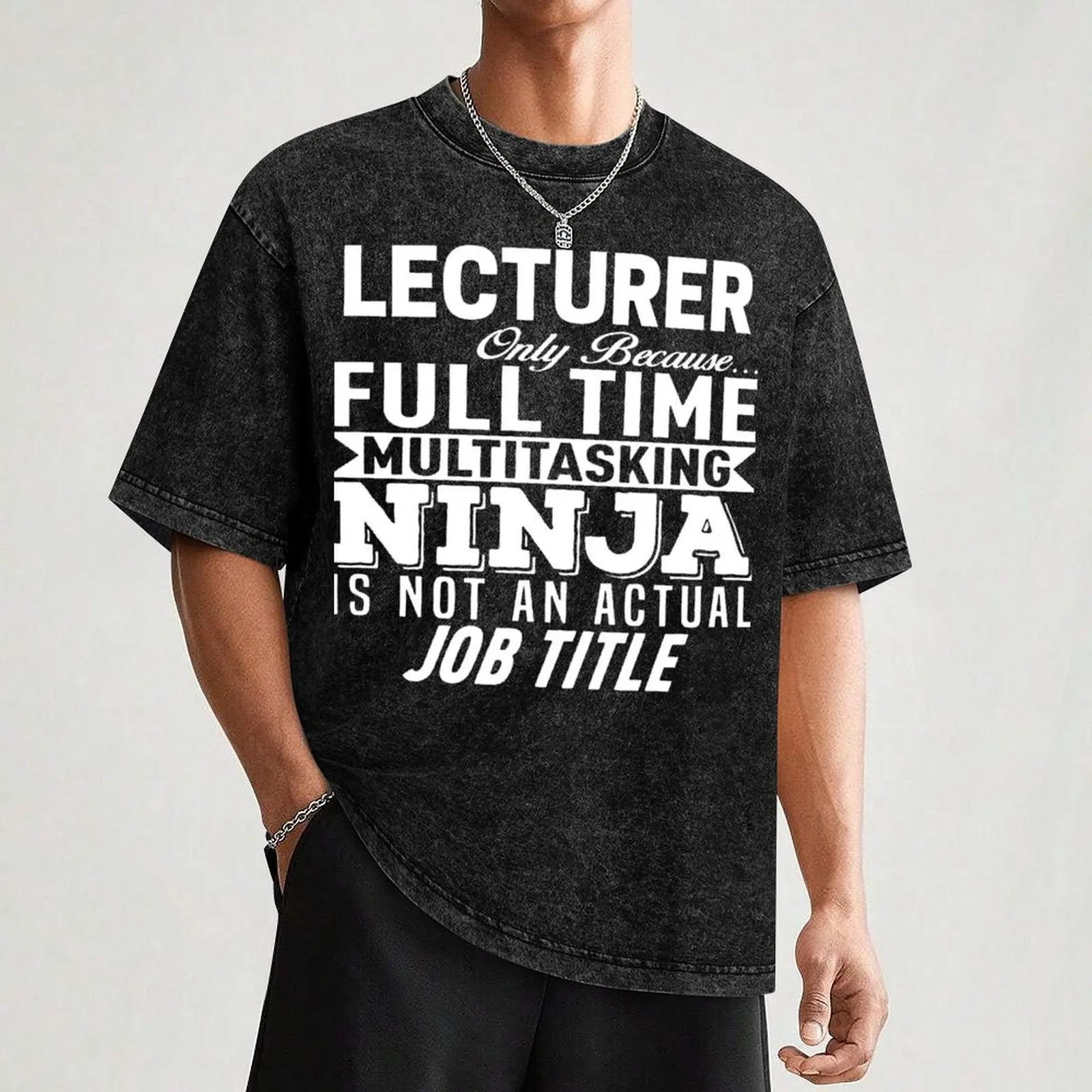 Lecturer T-Shirt Vintage Style Printed Top
