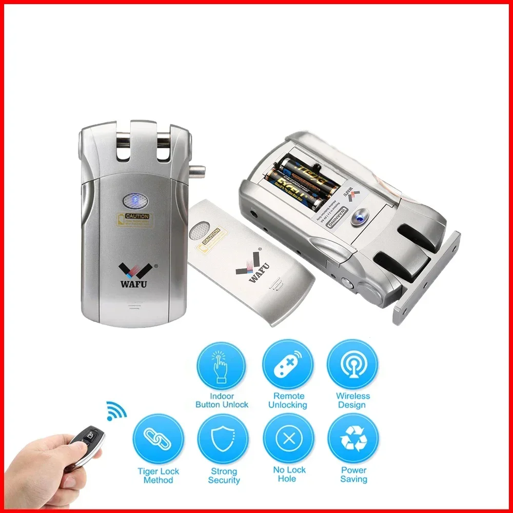 Wafu 019 Door Lock wifi Smart Lock Remote Control Locks Electronic bluetooth Keyless Door Locks Dealbolt Lock