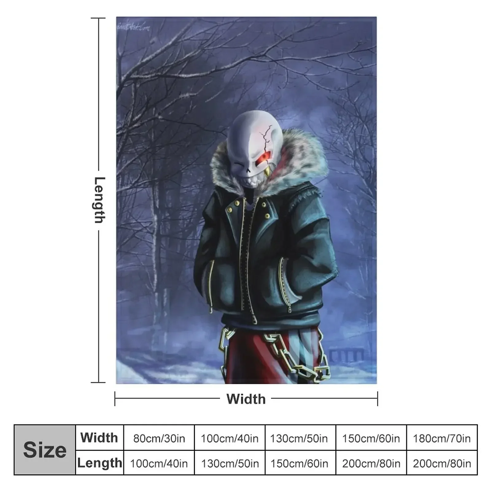 Underfell Sans Throw Blanket halloween Sleeping Bag Beach Blankets