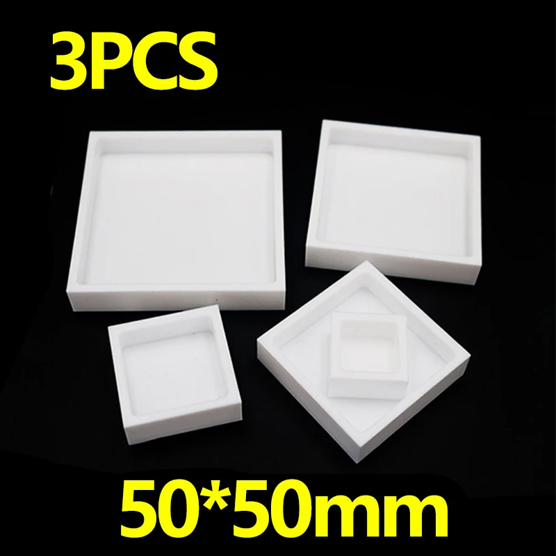 

3 pieces PTFE evaporating dish culture plate 450mm square tray acid and alkali resistant