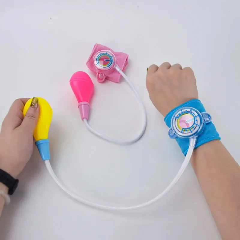 Pretend Play Doctor Toy Small Nurse Mini Blood Pressure Meter Role Play Stethoscope Educational Learning Toy for Kid Gift