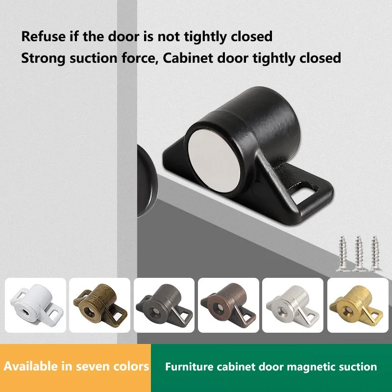 Strong Magnetic Touch Cabinet Door Suction Door Buckle Collision Bead Kitchen Cabinet Closer Magnetic Suction