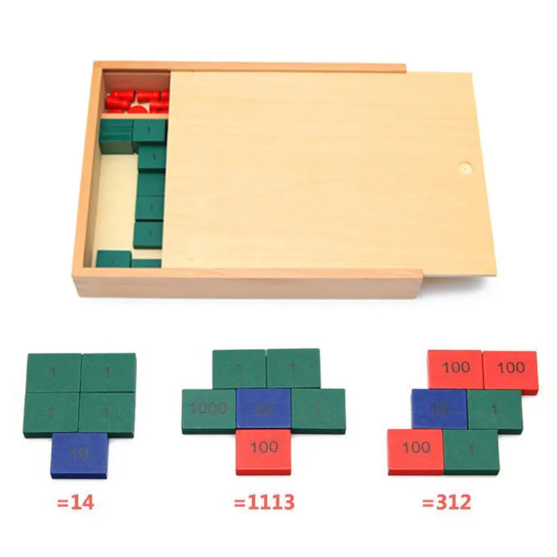 Montessori Stempel Spiel Mathe Arithmetik Lernspiel zeug Holz stempel Spiel Addition und Subtraktion Arithmetik Lernspiel zeug Set