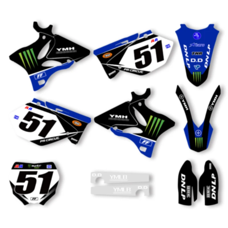 

SPACE Custom Motorcycle Graphics Background Decal for YAMAHA YZ125 250 2002 2003 2004 2005 2006 2007 2008-2014Stickers Kits 013