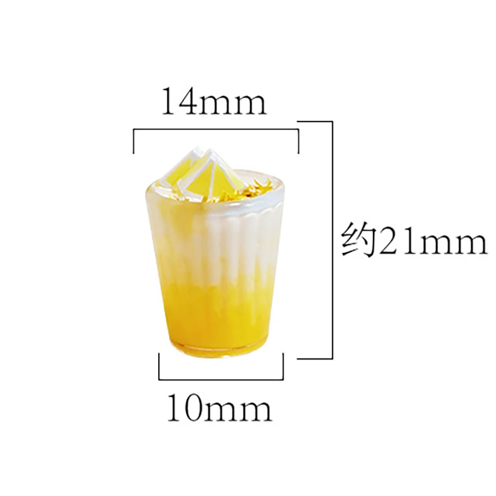 1Pcs 1/12 Dollhouse Miniature Resin Fruit Lemon Drink Cup Model for ob11 bjd Doll House Accessories Decoration