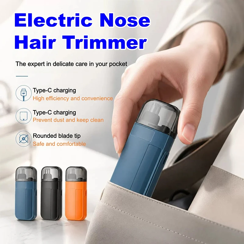 Electric Nose Hair Clipper Rechargeable Automatic Shaving Nose Trimmer Unisex Professional Washable Painless Nose Hair Trimmer