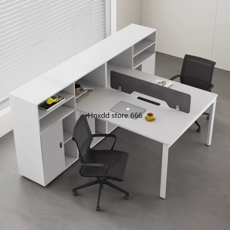 Mesa de escritório com faces duplas, simples e moderna mesa de trabalho