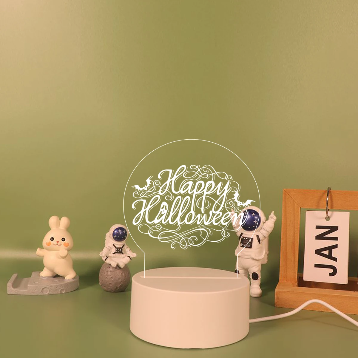 Lámpara De luz nocturna 3D para Halloween, lámpara De escritorio LED, luces nocturnas, luz nocturna para el hogar, regalo del Día de Todos los Santos