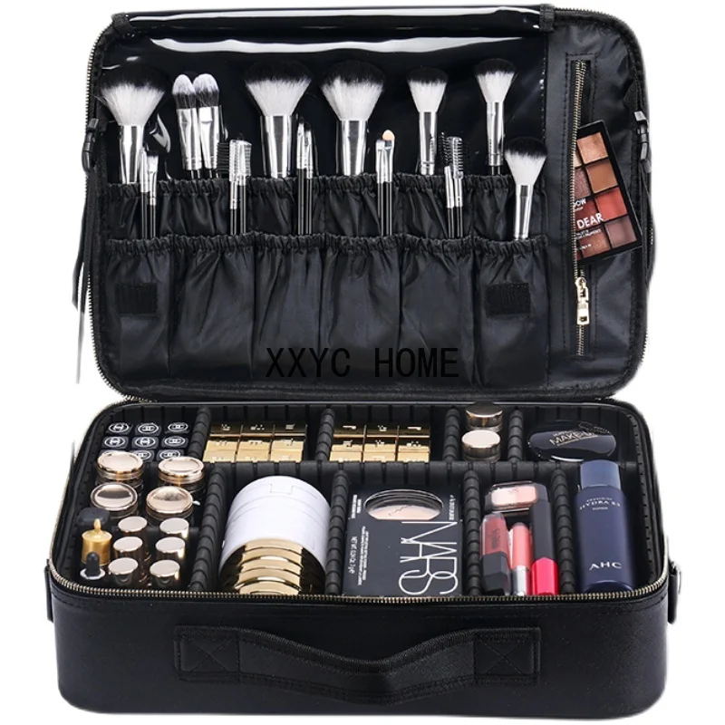 

Cosmetic bag for women, capacity, portable, simple and multi-functional, white ins style follow-up makeup artist storage box