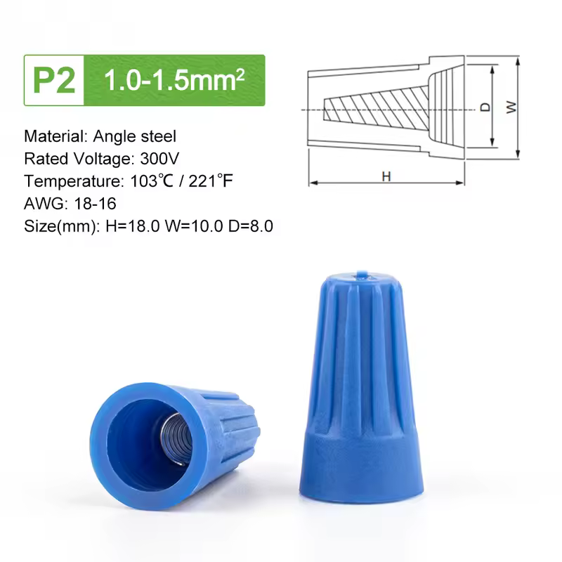 50PCS Colorful Electrical Insulated Crimp Twist Terminal Quick Wire Connector Nut Spring End Cap Connection - Image 11