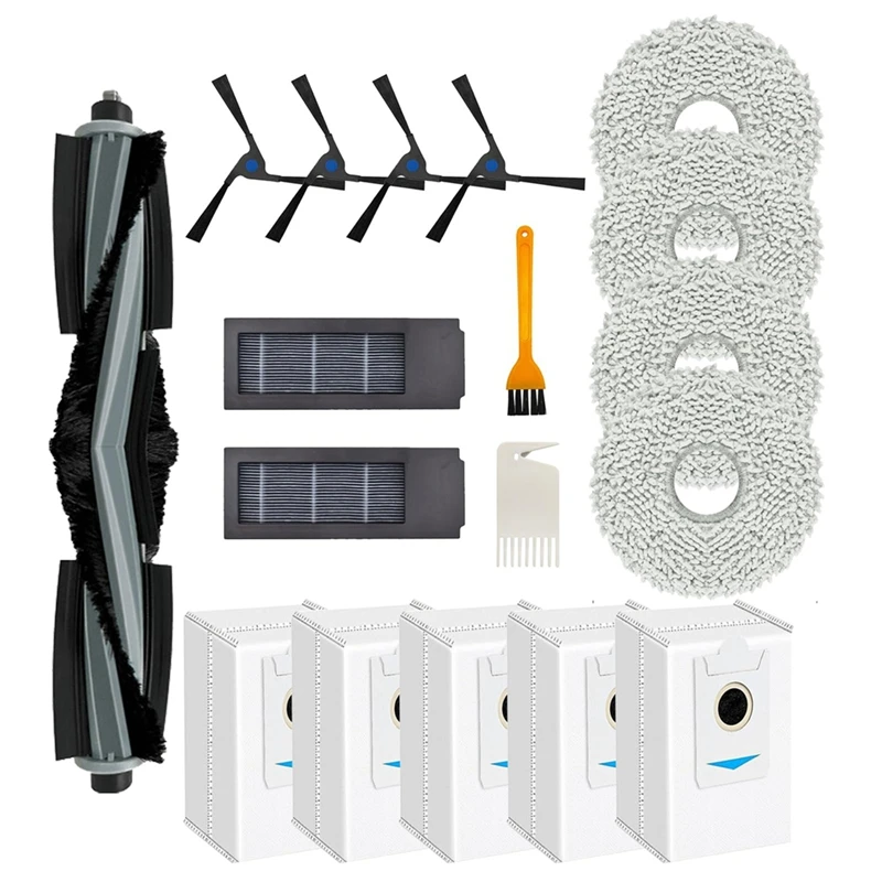 Accessories Kit Compatible For ECOVACS DEEBOT X2 Omni E/X2 Combo Robot Vacuum,Main Brush,Side Brush, Hepa Filters