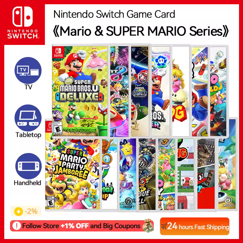 Nintendo Switch Mario & SUPER MARIO Series 2pcs Game Deals Physical for Nintendo Switch OLED Switch Lite Game Console