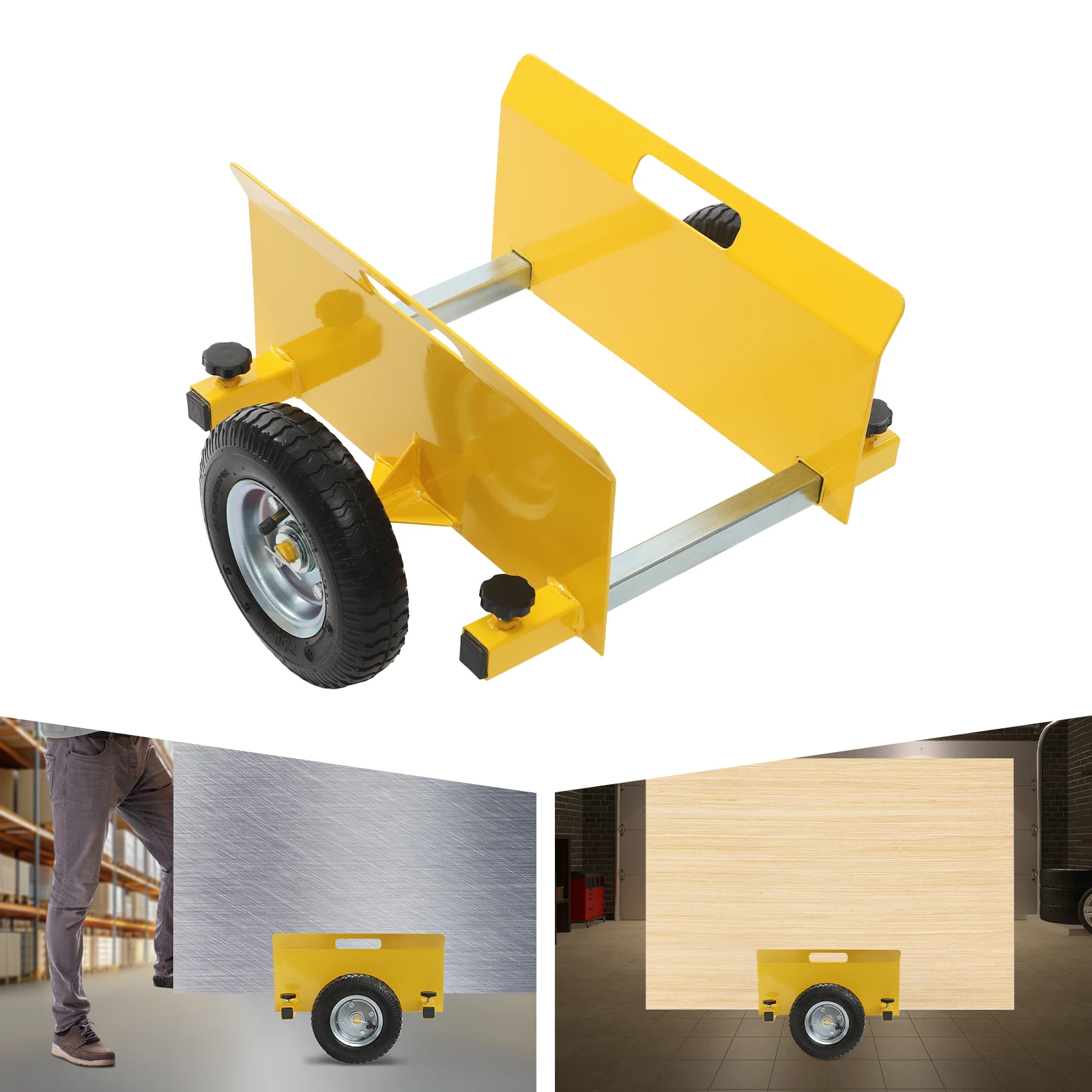 

Сверхмощная плита из легированной стали, оранжевый/желтый регулируемый механизм для гипсокартона с 8-дюймовыми колесами, отдельно стоящий для различных промышленностей