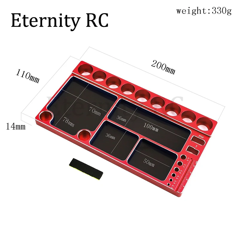 CNC الألومنيوم 200x110 مللي متر متعددة الوظائف المسمار صينية الجوز طوقا التخزين المنظم أداة ل RC سيارة قارب نماذج طائرة HSP