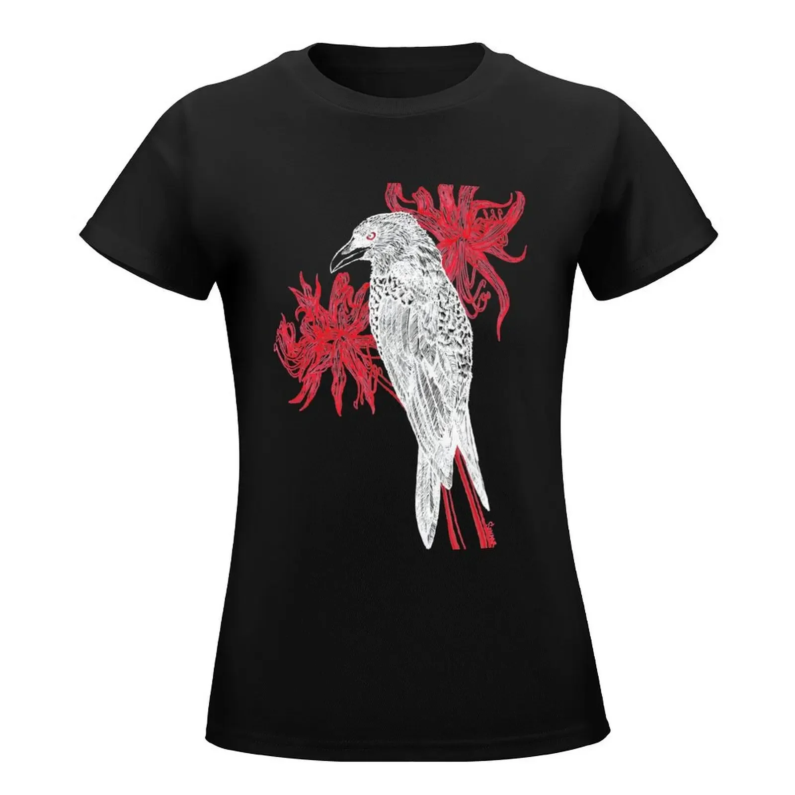 Drongo and Spider Lily (for dark backgrounds) T-Shirt cute clothes Blouse T-shirts for Women