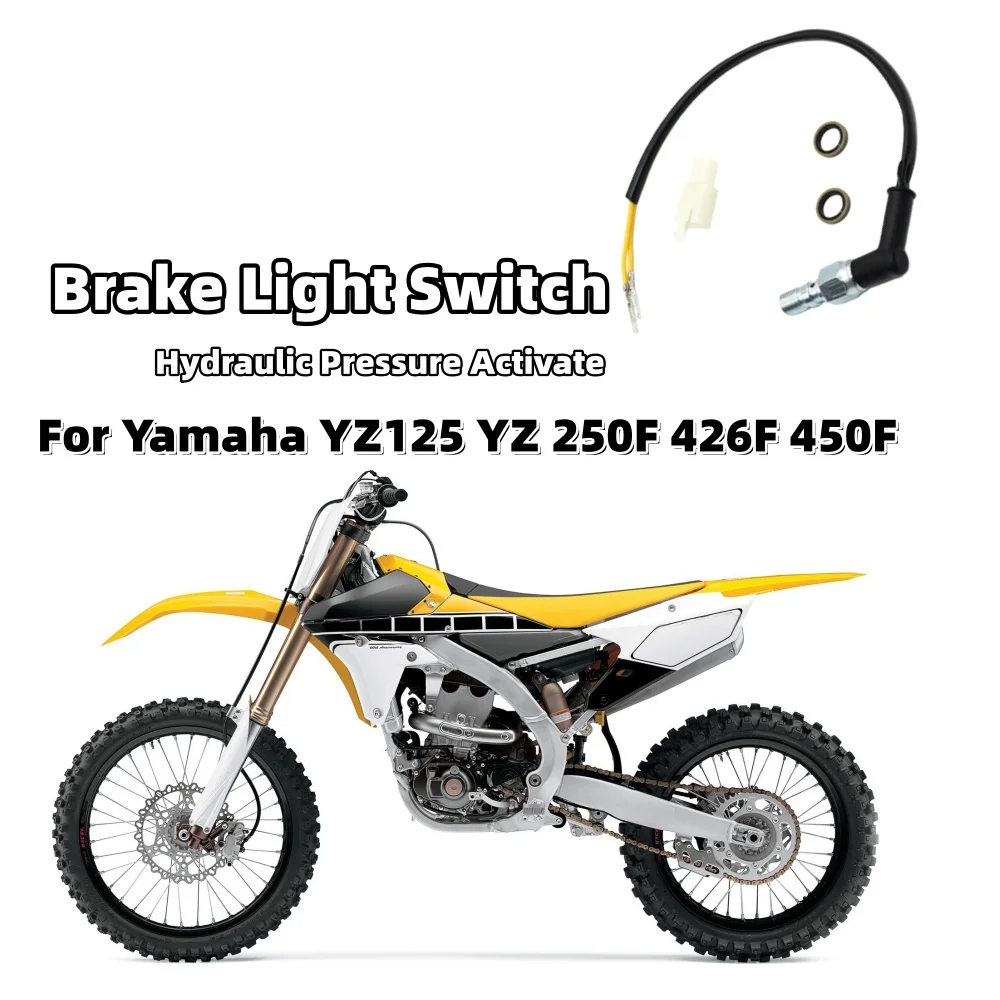 

Rear Pitch Brake Light Switch Replacement With Banjo Bolt M10x1.25 Motorcycle Parts For Yamaha YZ125 YZ 250F 426F 450F