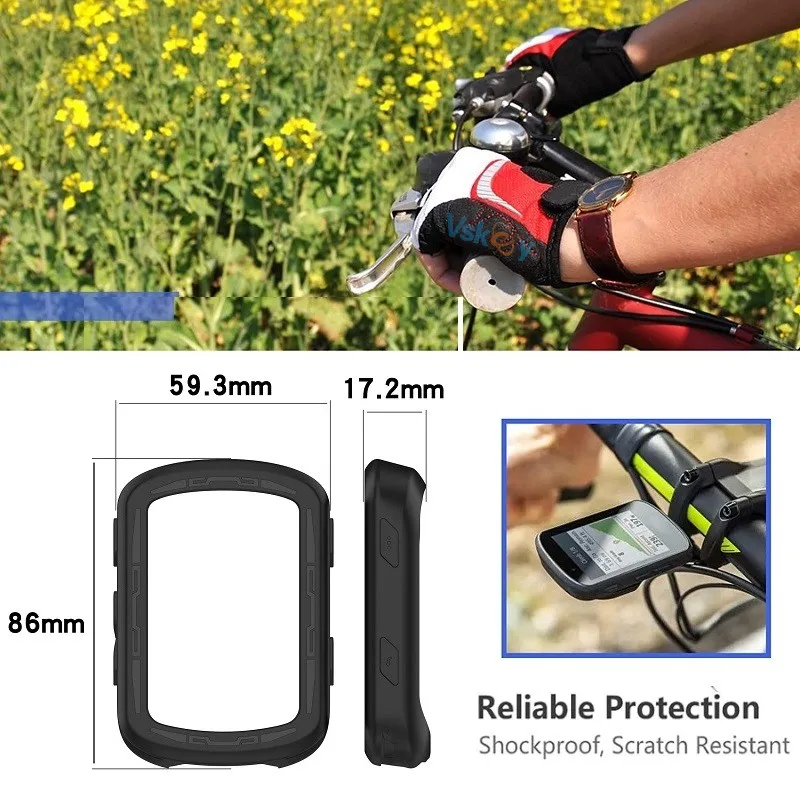 10PCS Protective Case for Garmin Edge 540 Edge 840 GPS Computer Bicycle Cycling Silicone Cover Anti-Collision Protector Shell