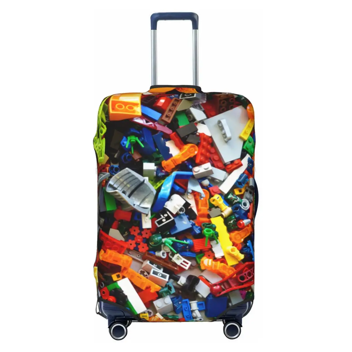 

Custom Building Blocks Pattern Luggage Cover Funny Suitcase Protector Covers Suit For 18-32 inch
