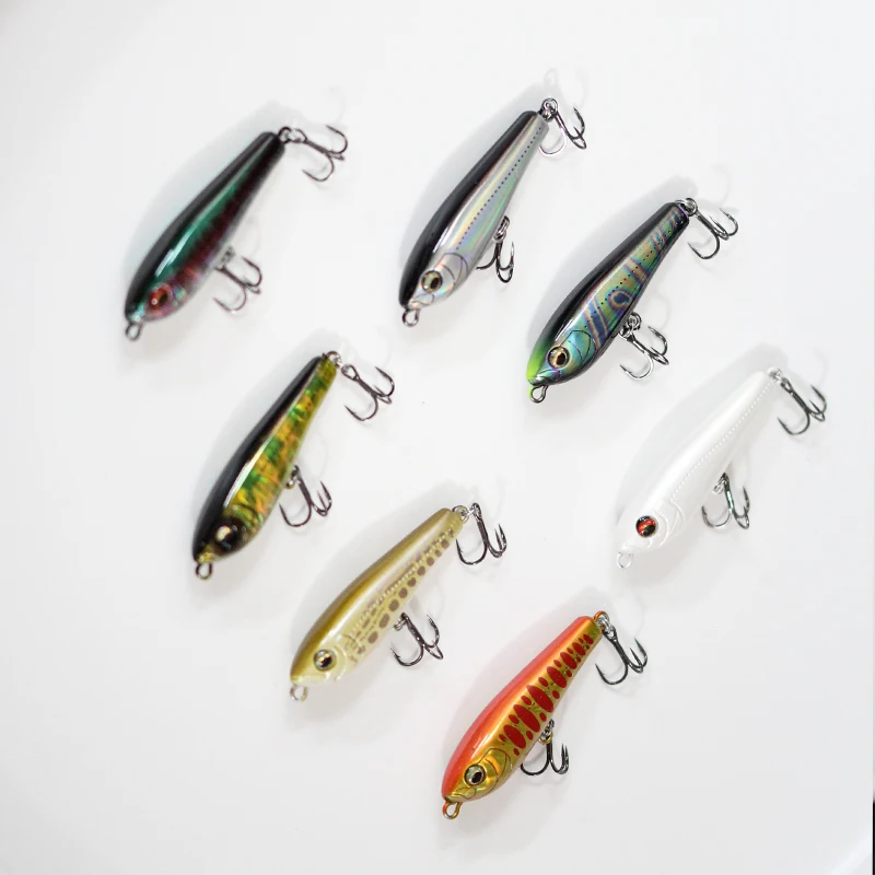 1Pcs Schwimm Mini Bleistift 45mm 2g Topwater Angeln Locken Wobbler Künstliche Kunststoff Harten Köder Für Barsch Hecht forelle Bass Tackle – Detail 6