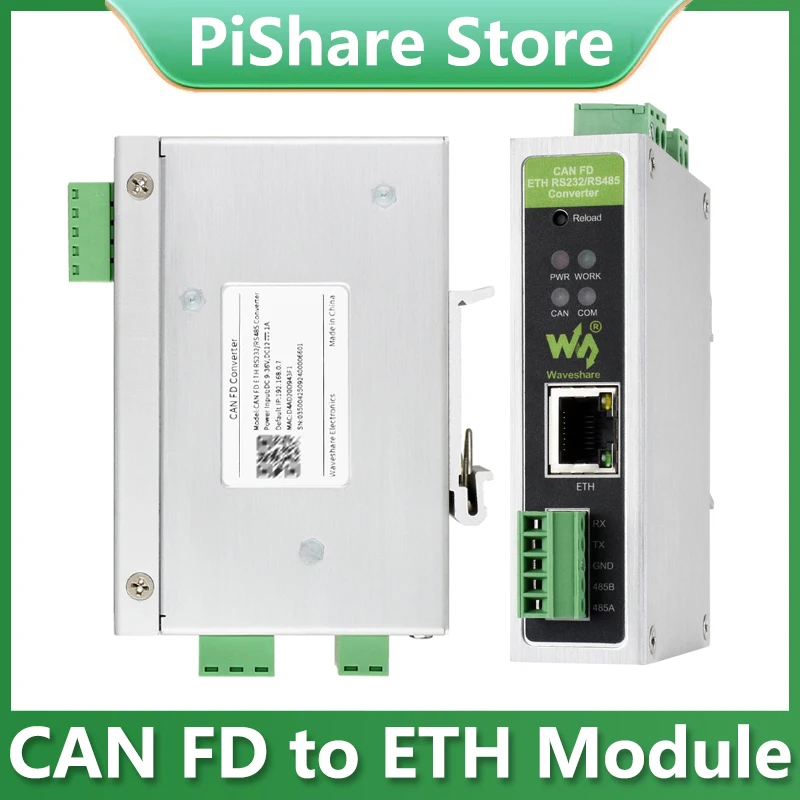 

Промышленный модуль CAN FD ETH Двунаправленный преобразователь RJ45 CAN2.0A/2.0B