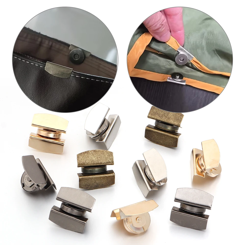 5 Stück/Set Magnetverschluss-Knöpfe für Handtaschen, magnetische Verschlussklammern für DIY-Geldbörsen, Taschen, Bastelzubehör