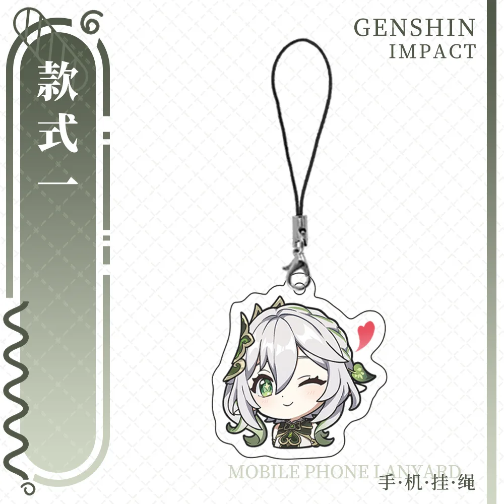 Genshin Impact Nahida Key Chain Game Figure Acrylic Keychain Accessories Cute Bag Phone Pendant Friend Gift