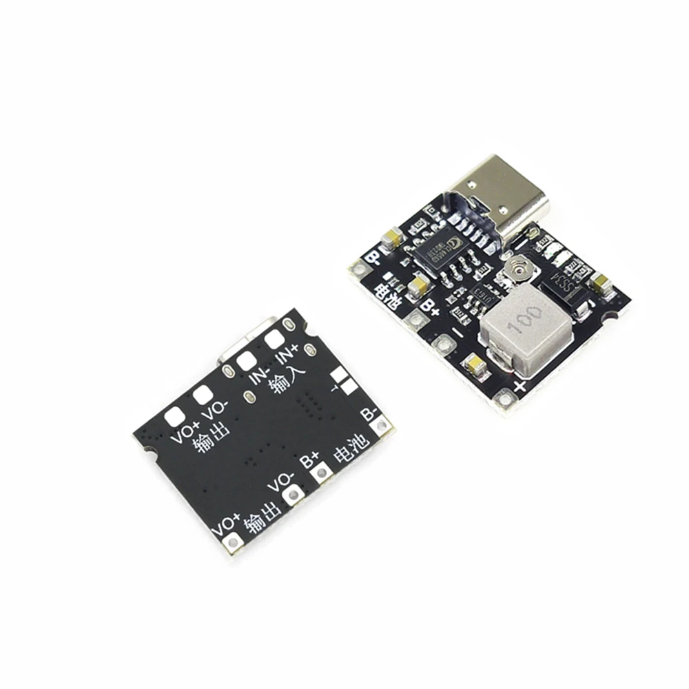 3.7v a 9v 5v 2a DC-DC step up boost módulo 18650 bateria de lítio placa de descarga de carregamento tipo-c módulo conversor de reforço dc