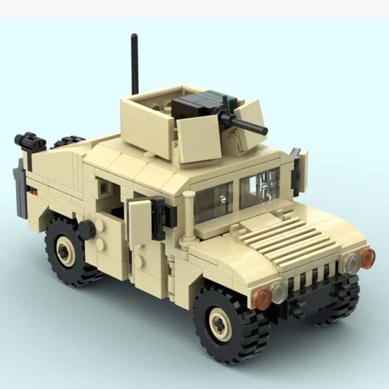 366 PCS Armored Vehicle Bricks HUMVEE M1151 MILITARY MOC Customize Modular Building Block Simple Model DIY Toy Christmas Gift