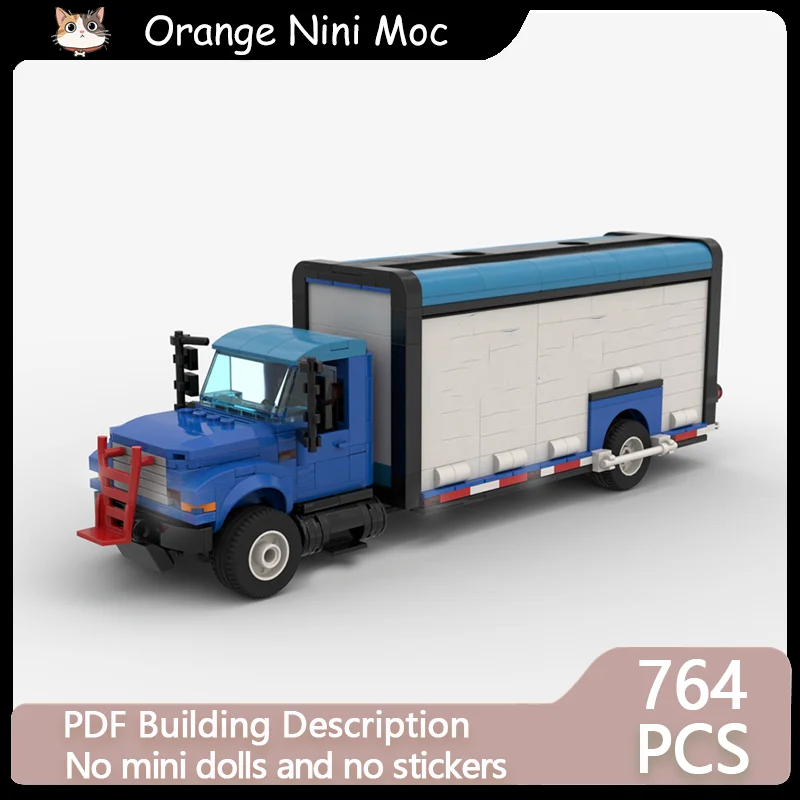 City Service Car Model MOC Building Bricks Popular Beverage Truck Modular Technology Gifts Holiday Assemble Children Toys Suit