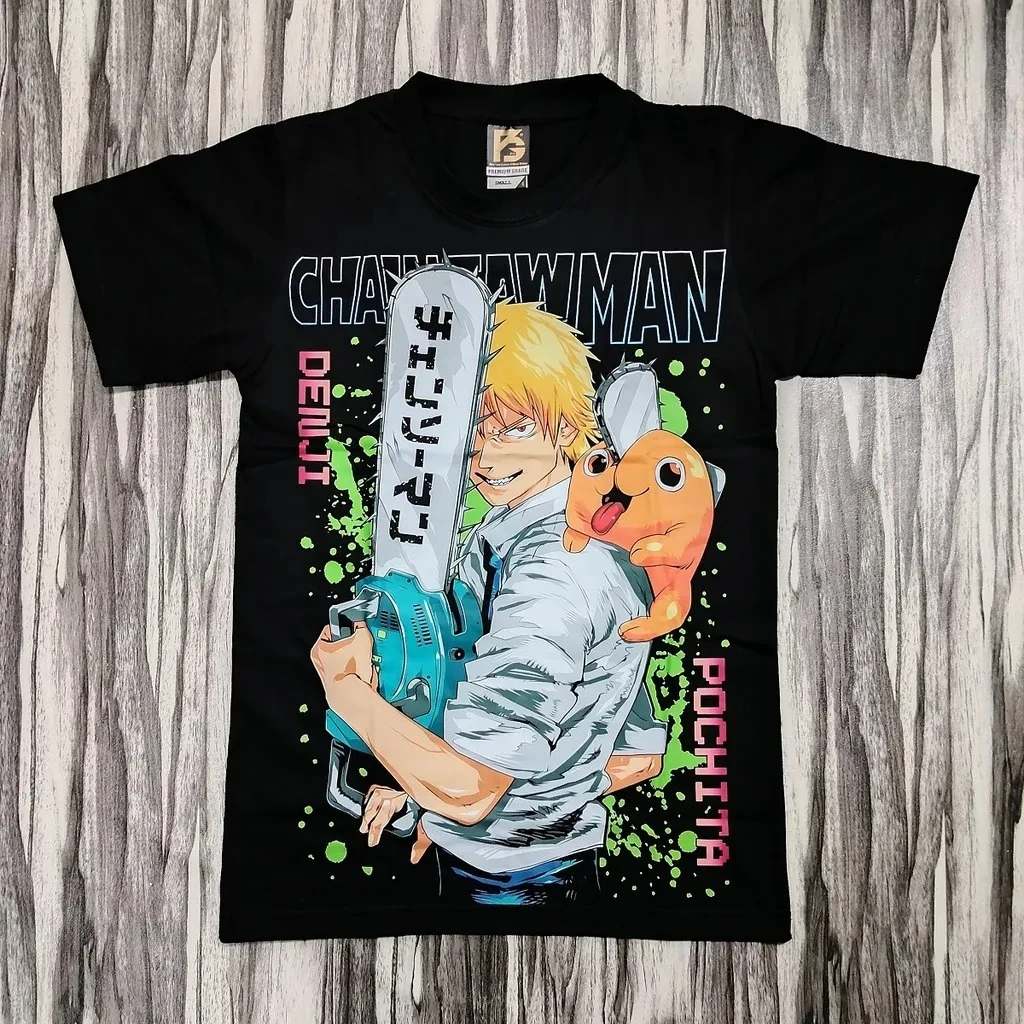 Chainsaw Man Anime DENJI POCHITA Printed T-shirt Men's and Women's T-shirt Men's Top Sports T-shirt 2026 Summer New Tee