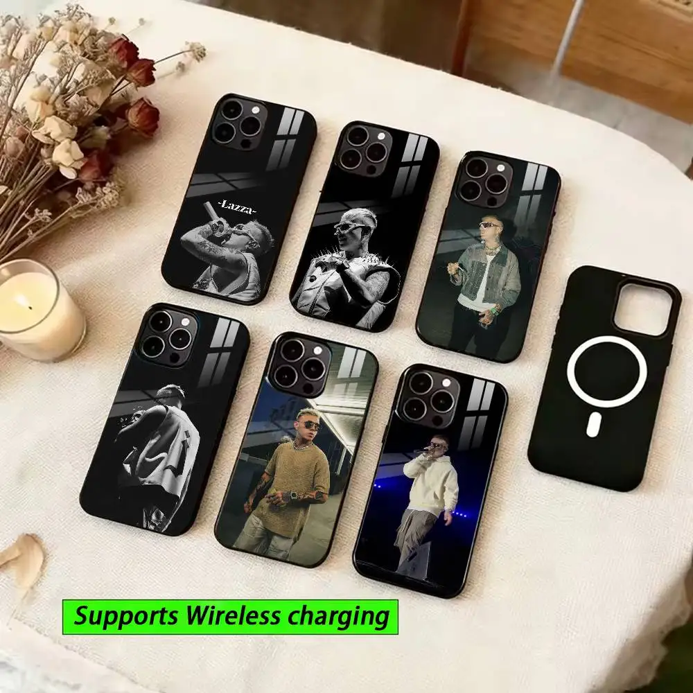 Чехол для телефона с изображением итальянского рэпера L-Lazza R-Rapper для iPhone 15, 16, 17, 14, 13, 12, 11 Plus, Pro, магнитный
