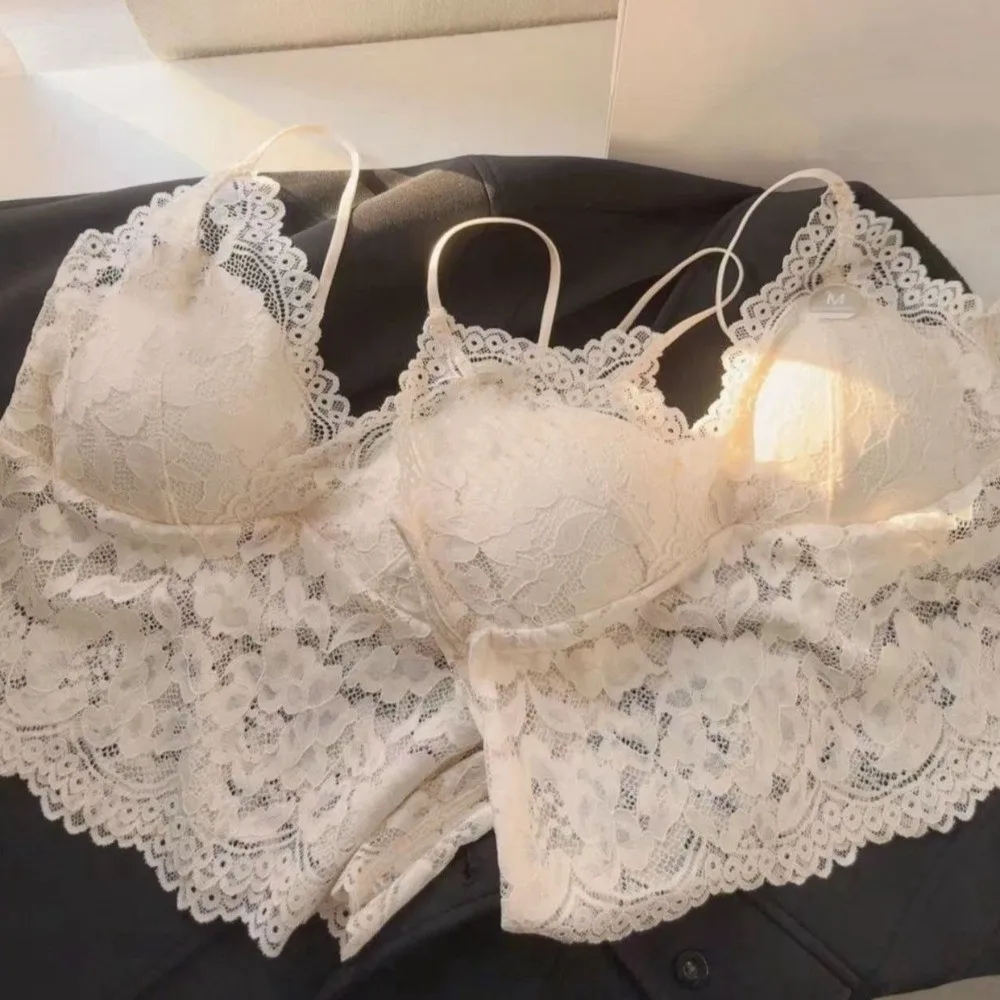 Top Corto de Encaje con Flores de Malla, Estilo Dulce para Primavera y Verano, Camiseta sin Mangas para Chicas, Estilo Picante, Camiseta Interior con Relleno