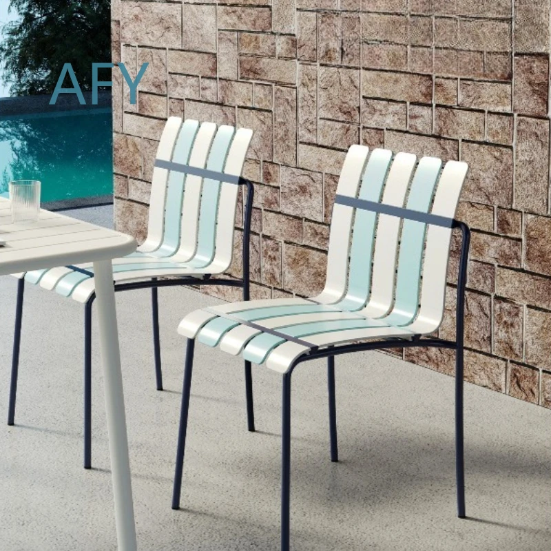 Outdoor Patio Chair for Wrought Iron Backyard Bistro Set Comfortable Waterproof Rust Resistant Garden Balcony Furniture