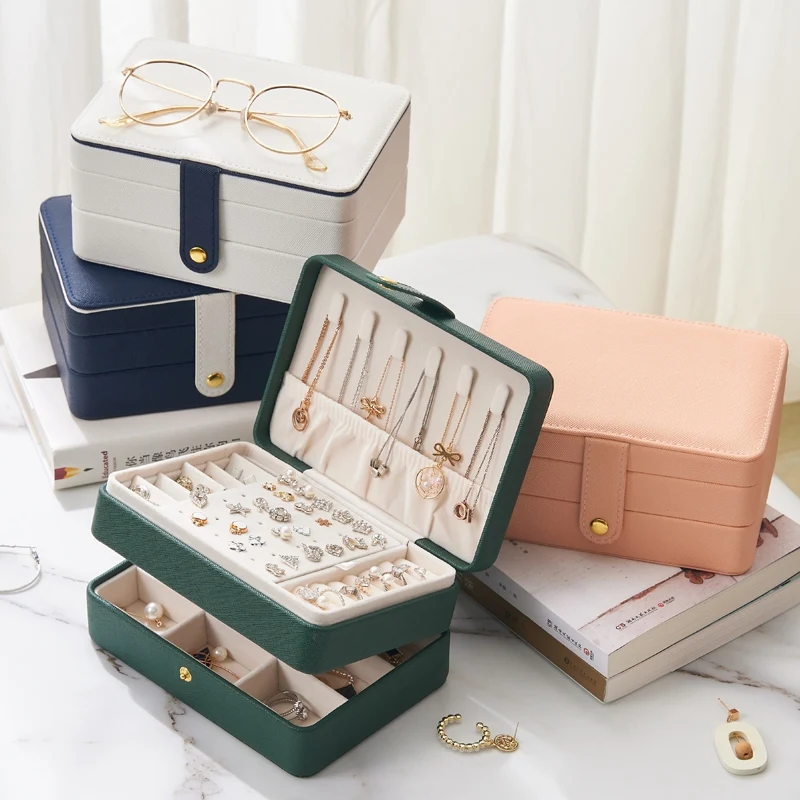 3 Layer Jewelry High Capacity Jewelry Box Organizer Necklace Earrings Rings Jewelry Packaging Display Box