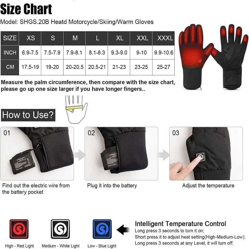 SNOW DEER Thermal Gloves Man Women Winter Electric Heated Cycling Glove Waterproof Rechargeable Battery  Moto Eletrica Camping