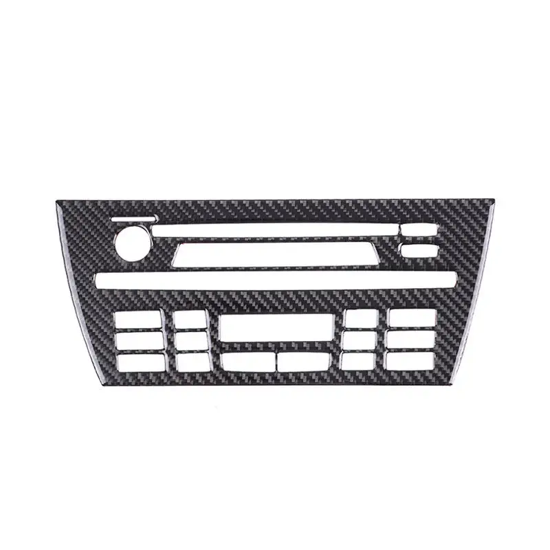 For BMW X3 E83 2006 2007 2008 2009 2010 Soft Carbon Fiber Car Interior Accessories Center CD Control Panel Frame Cover Trim