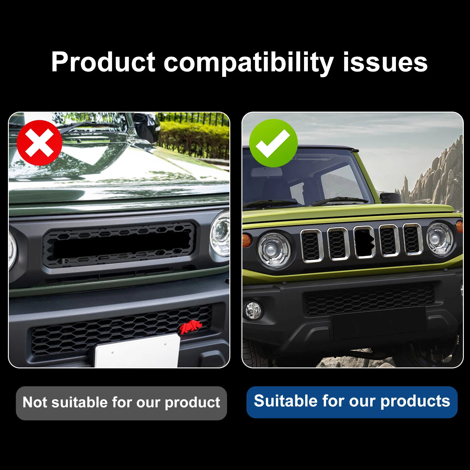 Für 2019 2020 2021 2022 2023 2024 2025 2026 Suzuki Jimny JB64 JB74 Auto LED Frontgrill-Leuchten Externe Grill-Lampen – Detail 1