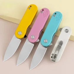 D2 Steel Blade G048 Pocket Folding Knife G10 Handle EDC Outdoor Camping Self-defense Portable Tools Flipper For Man Gift T025